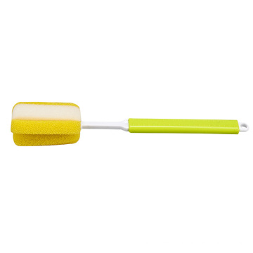 Brosse de nettoyage en plastique faite sur commande de tasse de bouteille de bébé avec l&#39;éponge